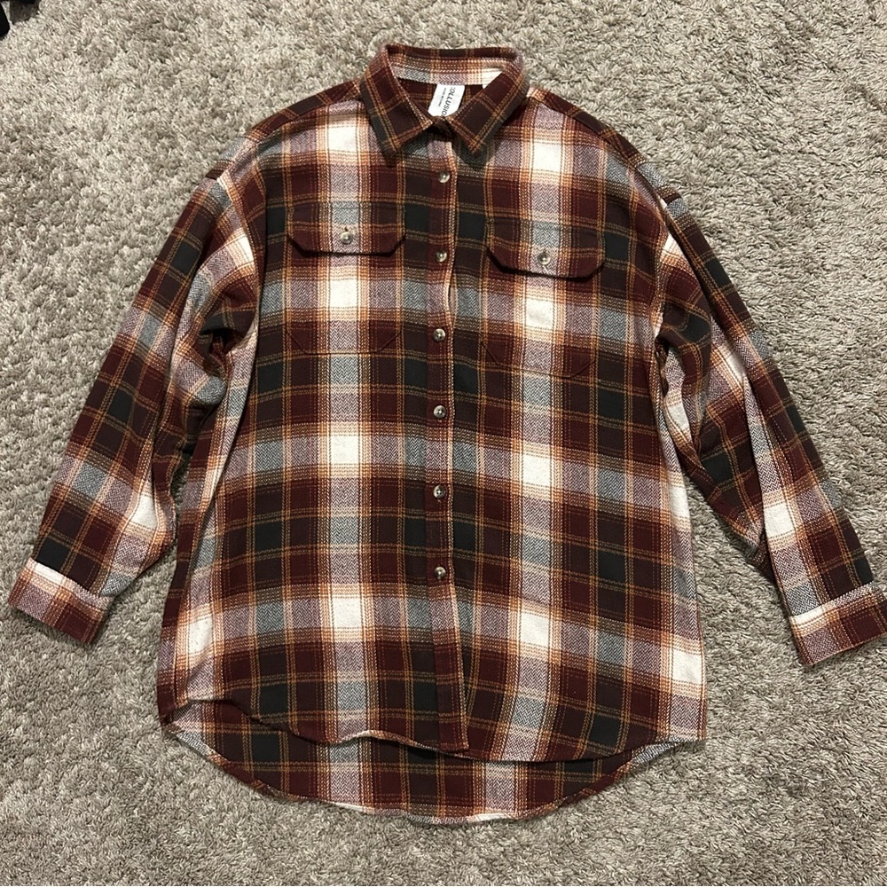 COLLUSION Plaid Flannel Shirt – Oversized Fit